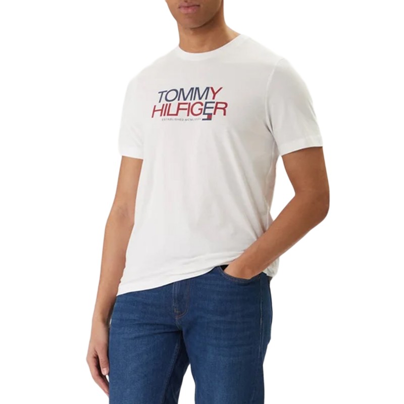 Tommy Hilfiger T-Shirt Brand Love Big Text TEE-White Tommy Hilfiger T-Shirt Brand Love Big Text TEE-White