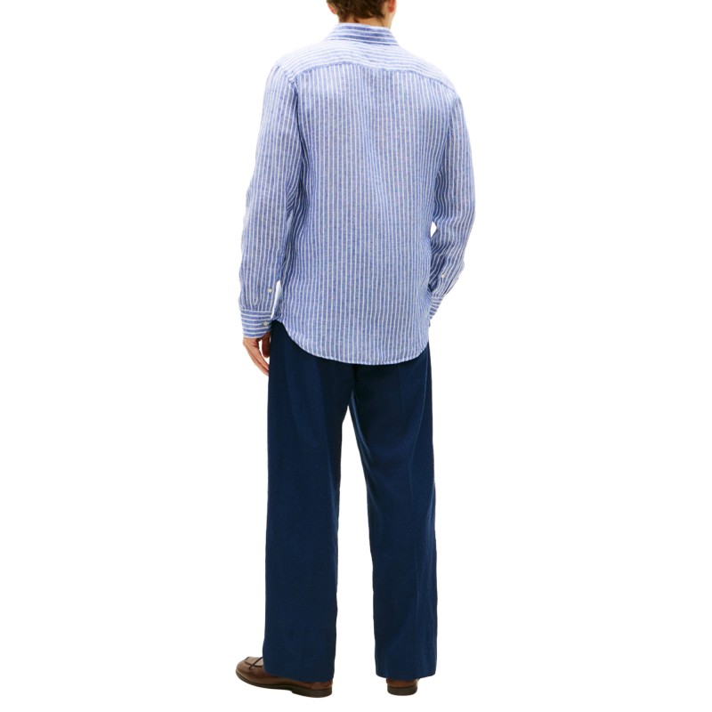 Tommy Hilfiger Shirt Bengal Linen Stripe-Wedge Blue