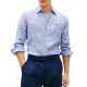 Tommy Hilfiger Shirt Bengal Linen Stripe-Wedge Blue