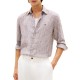 Tommy Hilfiger Shirt Bengal Linen Stripe-Legacy Brown Tommy Hilfiger Shirt Bengal Linen Stripe-Legacy Brown