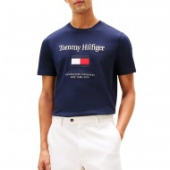 Tommy Hilfiger T-Shirt TH Embroidery Flag-Desert Sky