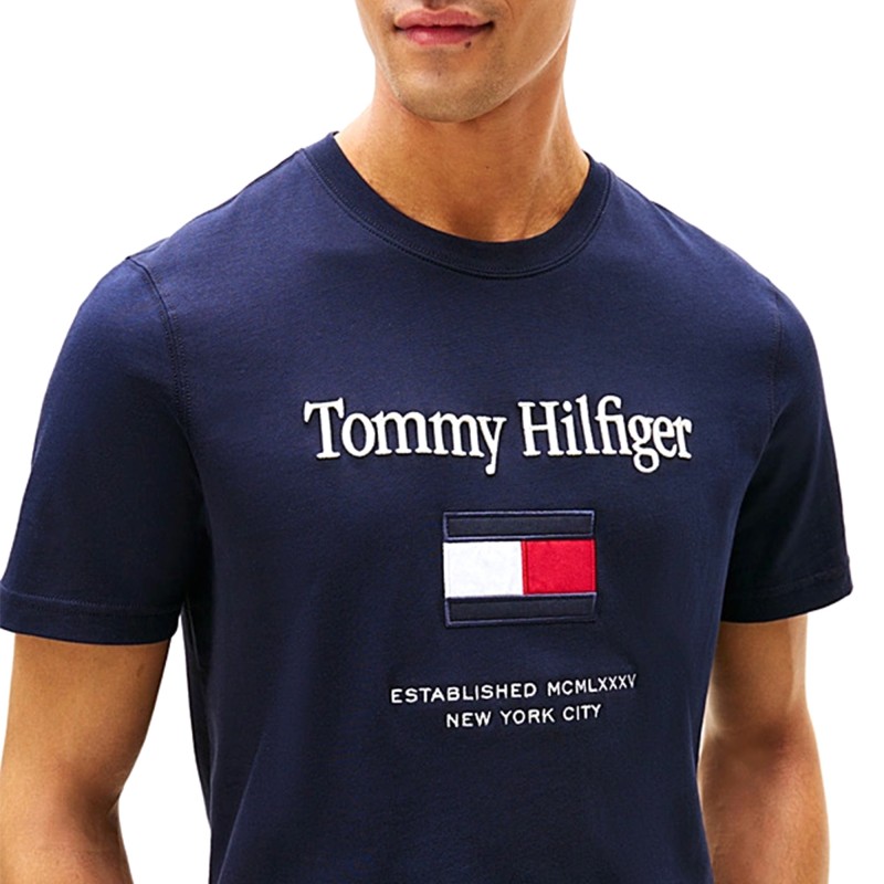 Tommy Hilfiger T-Shirt TH Embroidery Flag-Desert Sky Tommy Hilfiger T-Shirt TH Embroidery Flag-Desert Sky