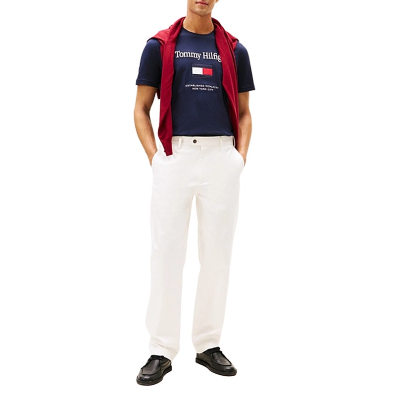 Tommy Hilfiger T-Shirt TH Embroidery Flag-Desert Sky Tommy Hilfiger T-Shirt TH Embroidery Flag-Desert Sky