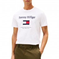 Tommy Hilfiger T-Shirt TH Embroidery Flag-White