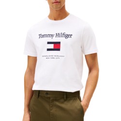 Tommy Hilfiger T-Shirt TH Embroidery Flag-White