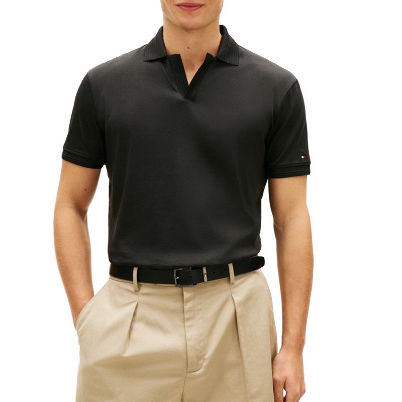 Tommy Hilfiger Polo Collar Intrest-Black Tommy Hilfiger Polo Collar Intrest-Black