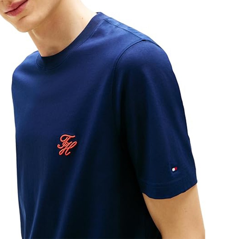 Tommy Hilfiger T-Shirt Script Monogram Swimshop-Carbon Navy Tommy Hilfiger T-Shirt Script Monogram Swimshop-Carbon Navy