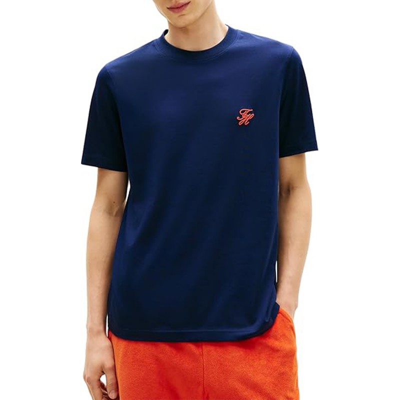 Tommy Hilfiger T-Shirt Script Monogram Swimshop-Carbon Navy Tommy Hilfiger T-Shirt Script Monogram Swimshop-Carbon Navy