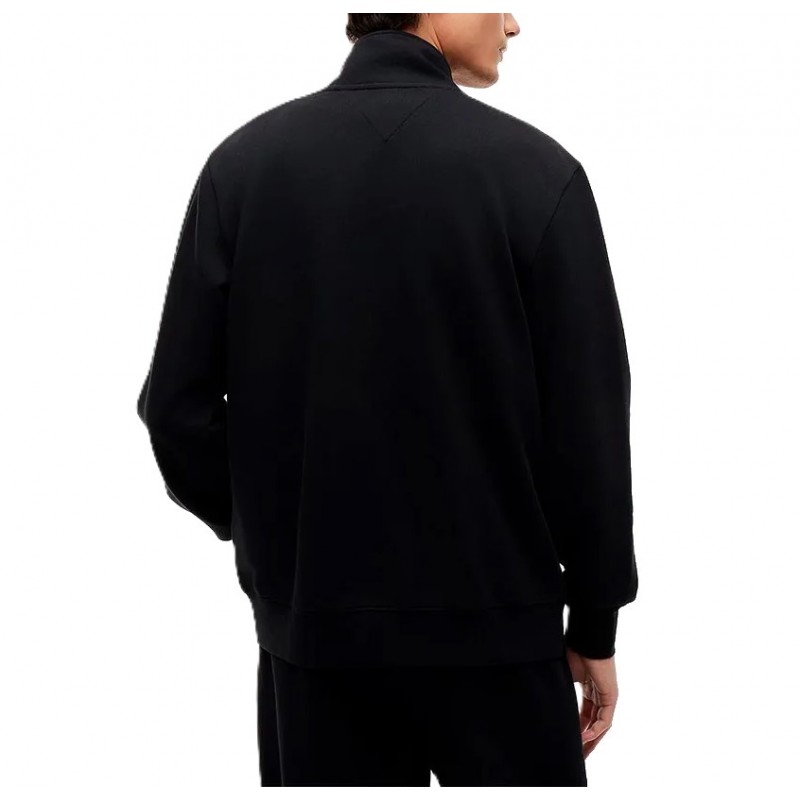 Tommy Hilfiger Sweatshirt Script Stack Stand Collar-Black Tommy Hilfiger Sweatshirt Script Stack Stand Collar-Black