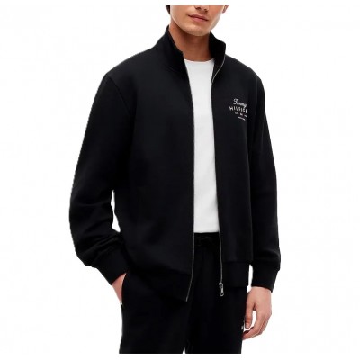 Tommy Hilfiger Sweatshirt Script Stack Stand Collar-Black