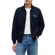 Tommy Hilfiger Sweatshirt Script Stack Stand Collar-Desert Sky