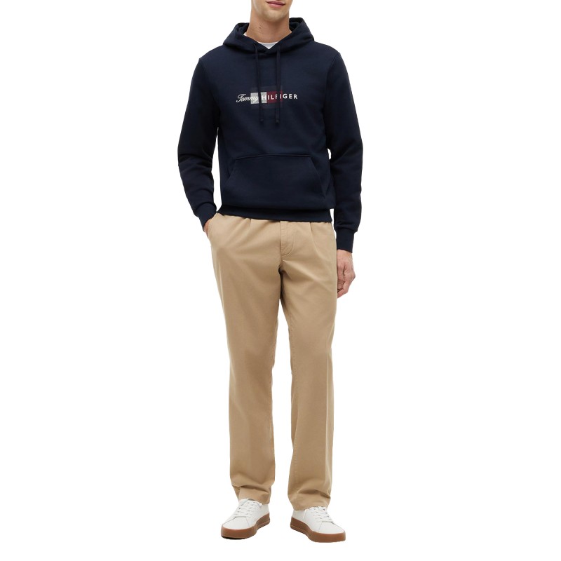 Tommy Hilfiger Sweatshirt Script Flag-Desert Sky Tommy Hilfiger Sweatshirt Script Flag-Desert Sky
