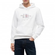 Tommy Hilfiger Hoodie Script Flag-White