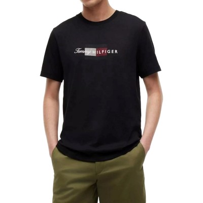 Tommy Hilfiger T-Shirt Regular Script Flag-Black