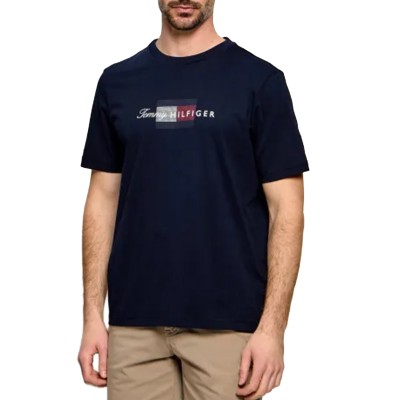 Tommy Hilfiger T-Shirt Regular Script Flag-Desert Sky