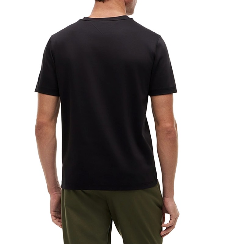 Tommy Hilfiger T-Shirt Brand Love Gold Interlock-Black Tommy Hilfiger T-Shirt Brand Love Gold Interlock-Black