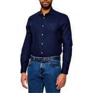 Tommy Hilfiger Shirt Slim Fit Dobby-Carbon Navy
