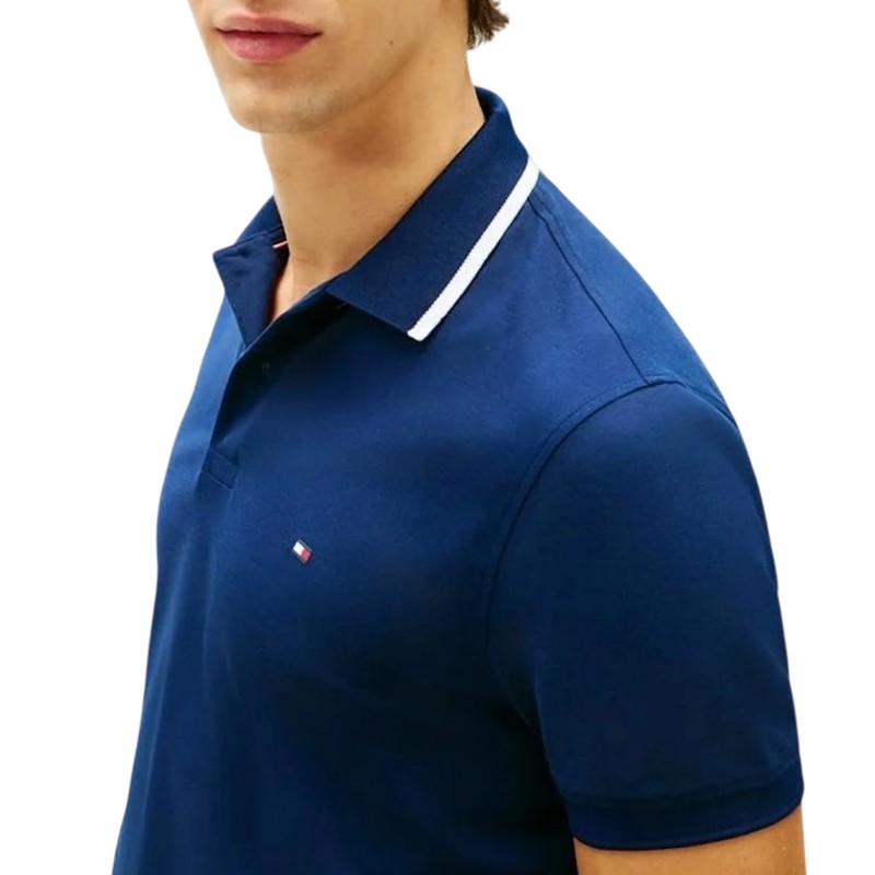 Tommy Hilfiger Polo Shirt Performance Tipped-Carbon Navy Tommy Hilfiger Polo Shirt Performance Tipped-Carbon Navy