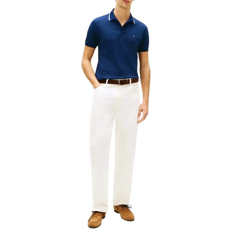 Tommy Hilfiger Polo Shirt Performance Tipped-Carbon Navy Tommy Hilfiger Polo Shirt Performance Tipped-Carbon Navy