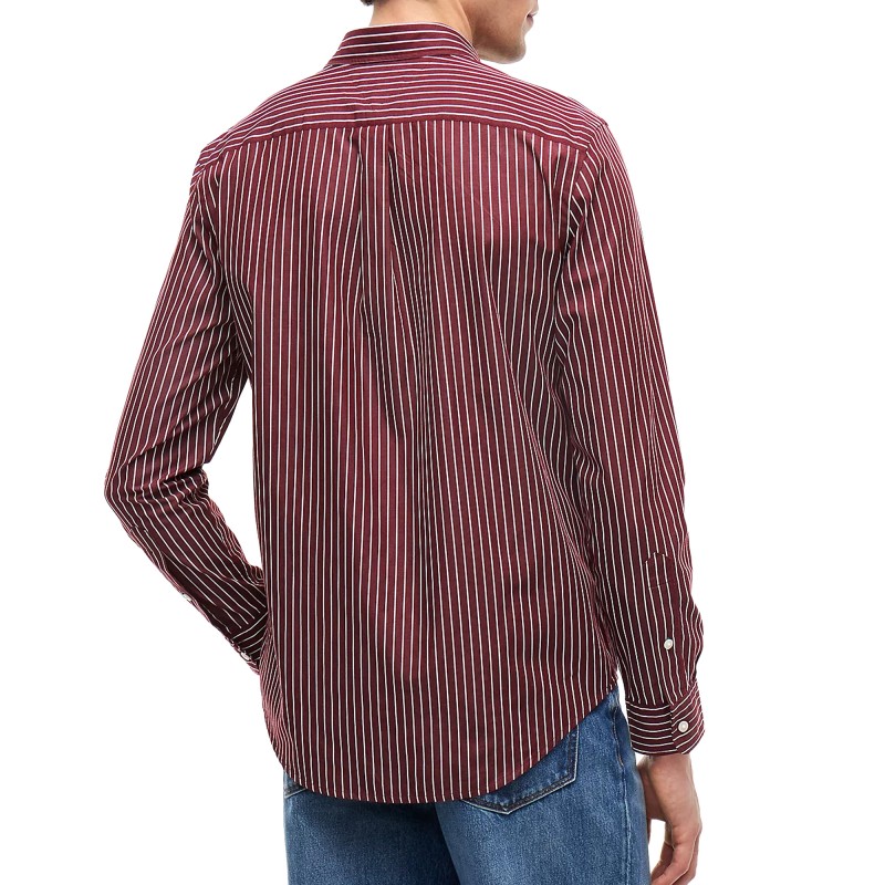 Tommy Hilfiger Shirt Flex Regular Fit-Deep Rouge/Stripe Tommy Hilfiger Shirt Flex Regular Fit-Deep Rouge/Stripe