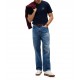 Tommy Hilfiger T-Shirt Varsity Logo Embroidery Crew Neck-Navy Blue