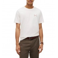 Tommy Hilfiger T-Shirt Varsity Logo Embroidery Crew Neck-Ivory Petal