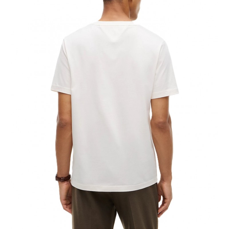 Tommy Hilfiger T-Shirt Varsity Logo Embroidery Crew Neck-Ivory Petal