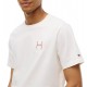 Tommy Hilfiger T-Shirt Varsity Logo Embroidery Crew Neck-Ivory Petal