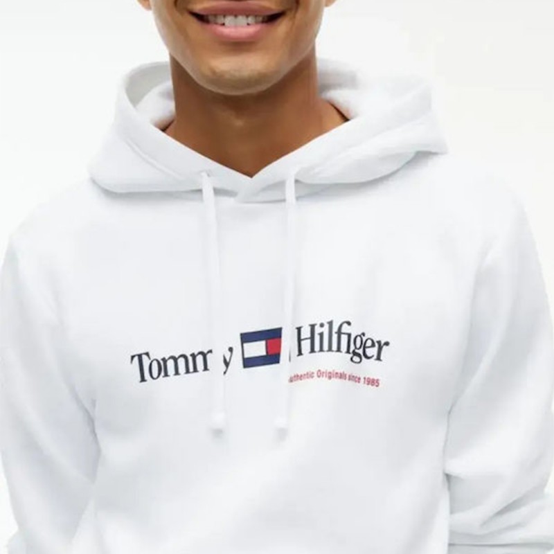 Tommy Hilfiger Hoodie RWB Graphic Regular-White Tommy Hilfiger Hoodie RWB Graphic Regular-White