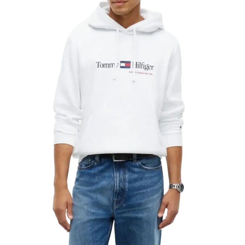 Tommy Hilfiger Hoodie RWB Graphic Regular-White Tommy Hilfiger Hoodie RWB Graphic Regular-White