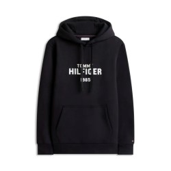 Tommy Hilfiger Hoodie Stack Reg Fleece-Black