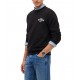 Tommy Hilfiger Sweatshirt Crew Neck Terry-Black Tommy Hilfiger Sweatshirt Crew Neck Terry-Black