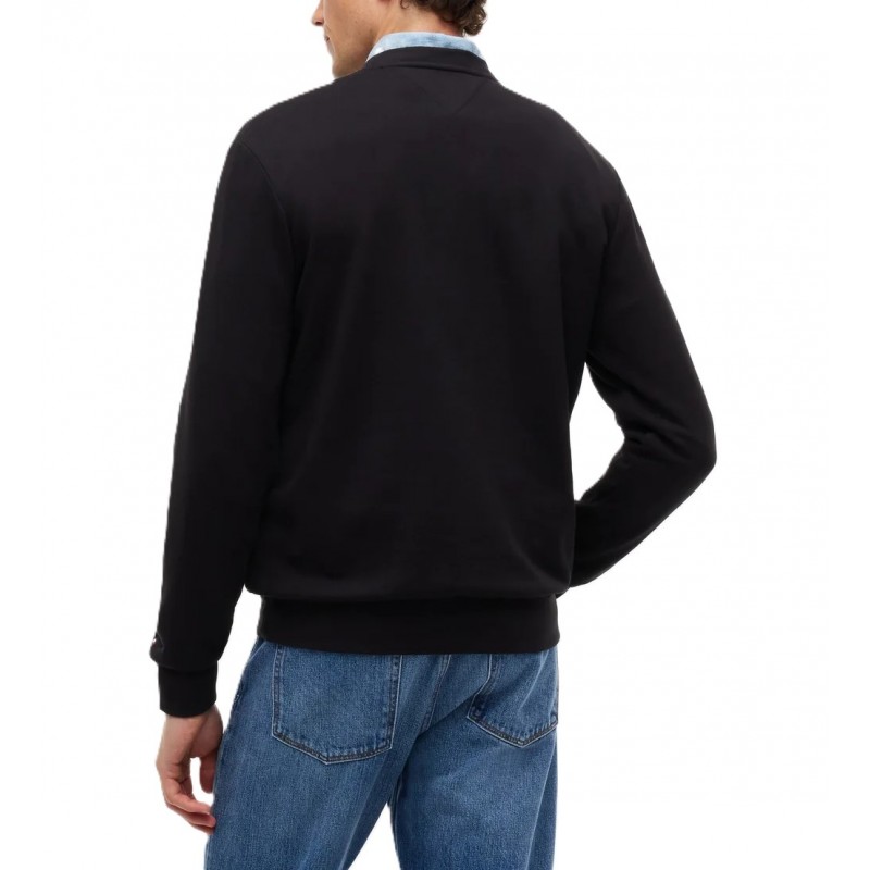 Tommy Hilfiger Sweatshirt Crew Neck Terry-Black Tommy Hilfiger Sweatshirt Crew Neck Terry-Black