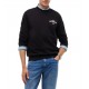 Tommy Hilfiger Sweatshirt Crew Neck Terry-Black Tommy Hilfiger Sweatshirt Crew Neck Terry-Black