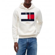 Tommy Hilfiger Hoodie Gifting Flag Fleece-Ivory Petal