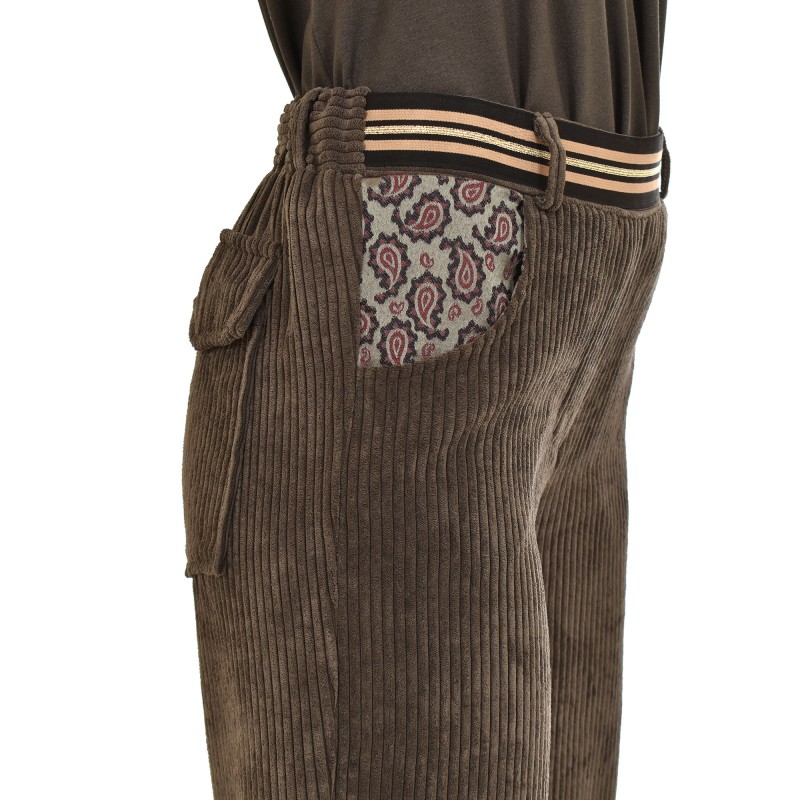 Nekane Trousers Organza Corduroy-Cactus
