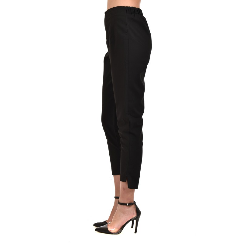 Lotus Eaters Trousers Piano Asymmetric Hemline-Black