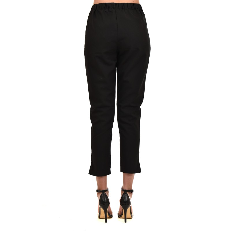 Lotus Eaters Trousers Piano Asymmetric Hemline-Black