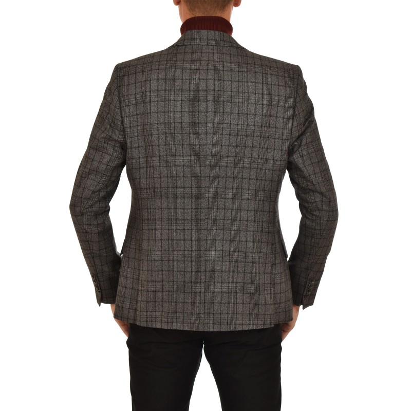 Vittorio Blazer & Vest Private Set Checked-Grey Vittorio Blazer & Vest Private Set Checked-Grey