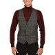 Vittorio Blazer & Vest Private Set Checked-Grey Vittorio Blazer & Vest Private Set Checked-Grey