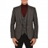 Vittorio Blazer & Vest Private Set Checked-Grey