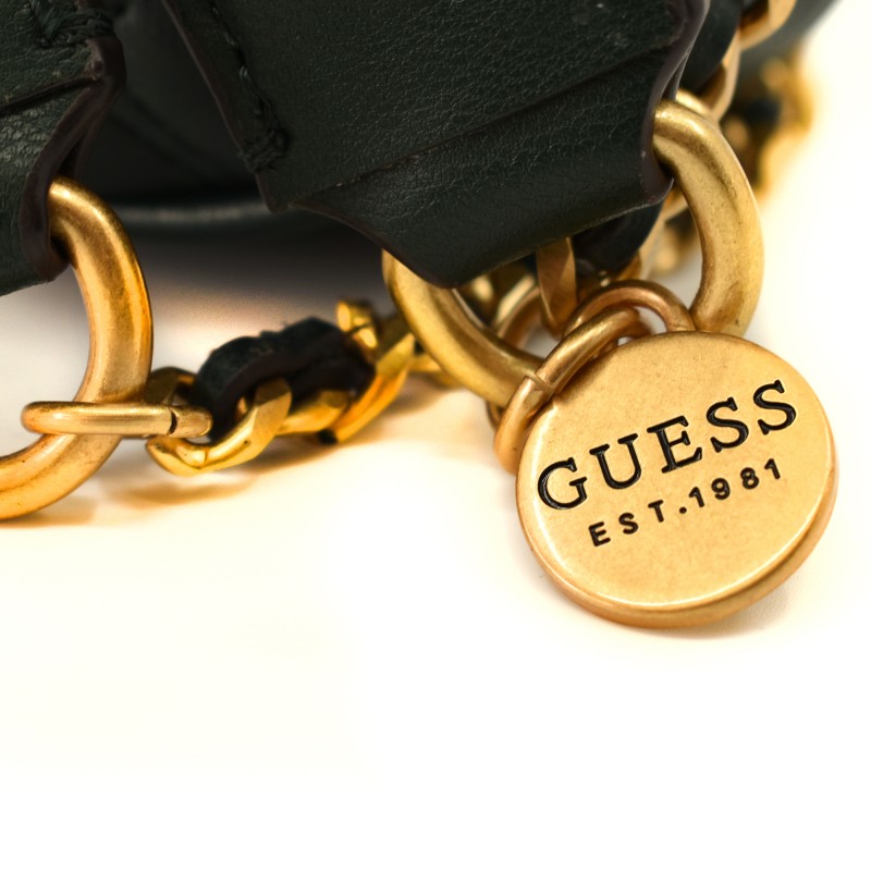 Guess Giully Quilted Crossbody Bag-Forest