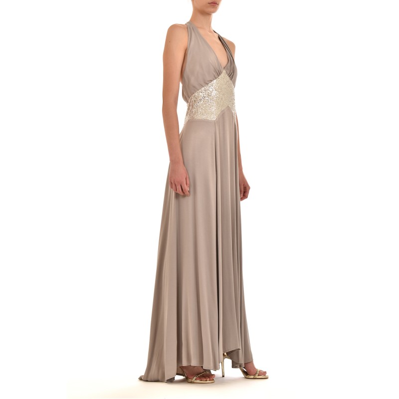 J'aime Les Garcons Dress Maxi Sequins-Silver J'aime Les Garcons Dress Maxi Sequins-Silver
