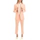 MyT Double Breasted Single Button Blazer-Nude