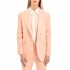MyT Double Breasted Single Button Blazer-Nude