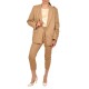 Milla Relaxed Fit Pleated Trousers With Waistband-Sand