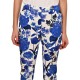 MyT Floral Patterned Trousers-White/Blue