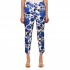 MyT Floral Patterned Trousers-White/Blue