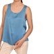 MyT Relaxed Fit Satin Top-Ciel