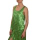 MyT Relaxed Fit Satin Floral Top-Parrot Green